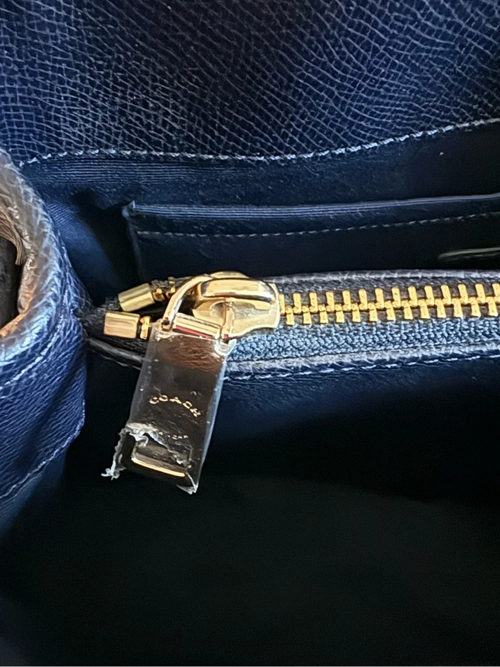💙💙COACH MARGOT MIDNIGHT BLUE SATCHEL/CROSSBODY CROSSGRAIN LEATHER BAG!💙💙